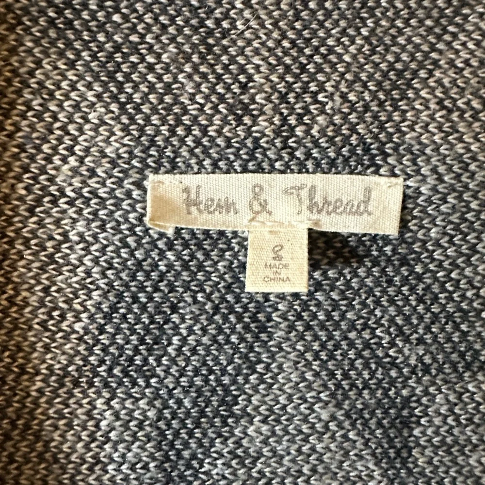 Hem‎ & Thread Gray and Black Patterned Cardigan